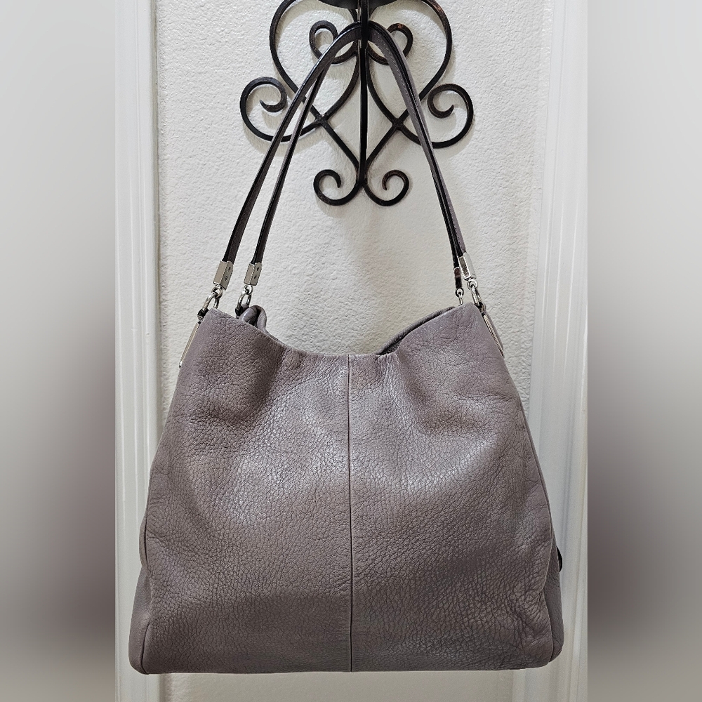 Coach Pebbled Leather Madison Phoebe In Taupe Preloved - Picture 4 of 16